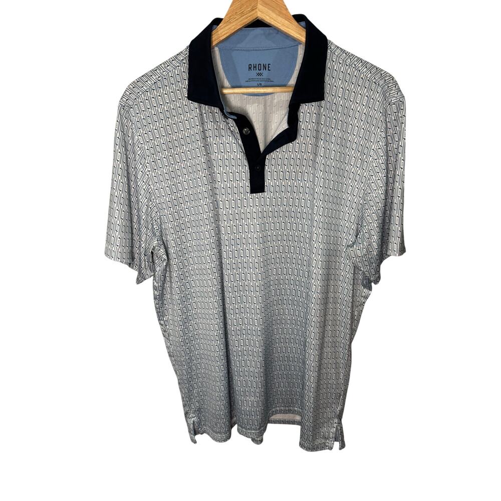 RHONE Blue Golf Polo Large